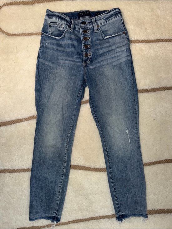 Lucky Brand Denim - Lucky Brand Women’s 4/27 High Rise Button Fly Skinny Jeans Raw Hem
